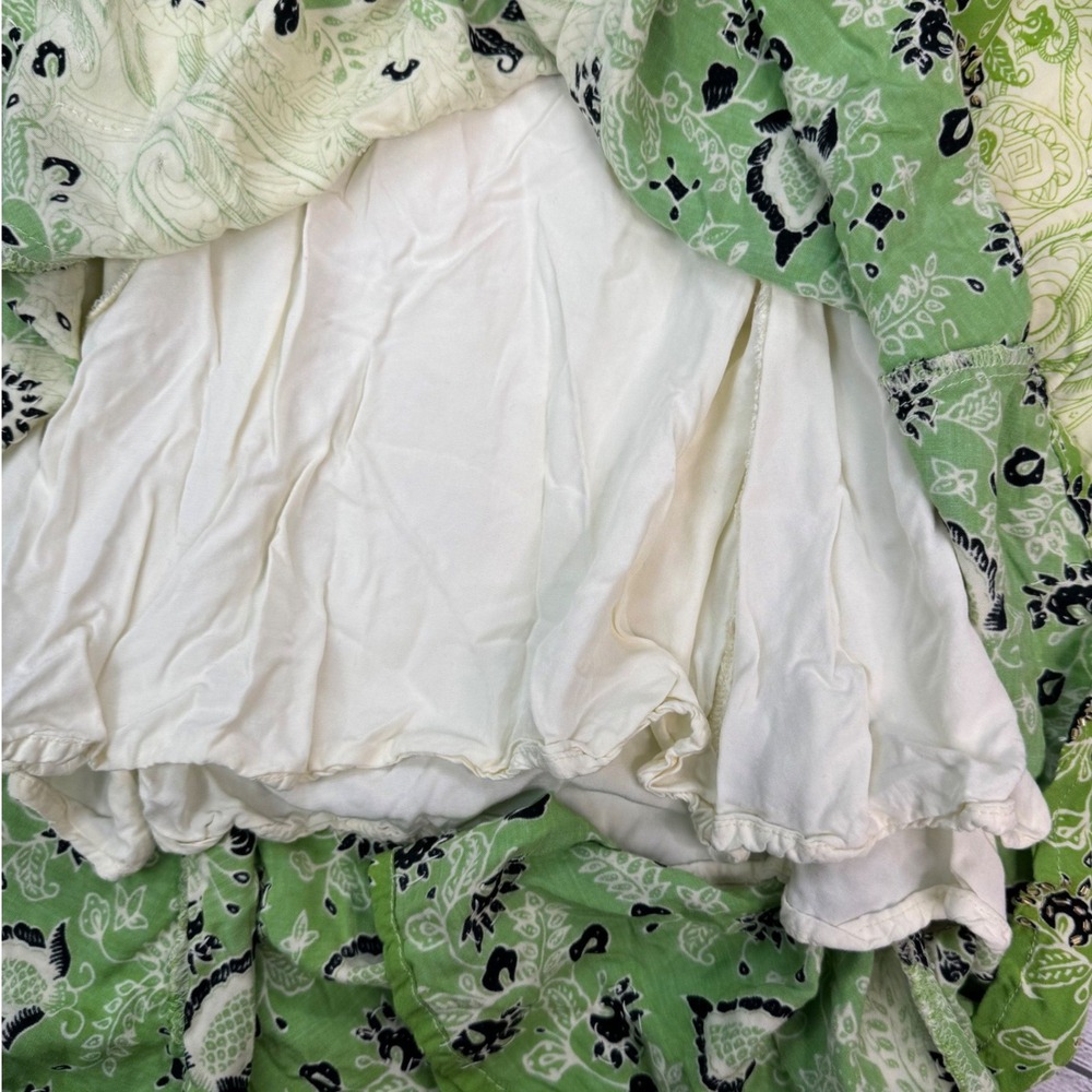 Gado Gado Green Paisley Beaded Sequin Boho Midi Skirt Womens Lined - Picture 6 of 8
